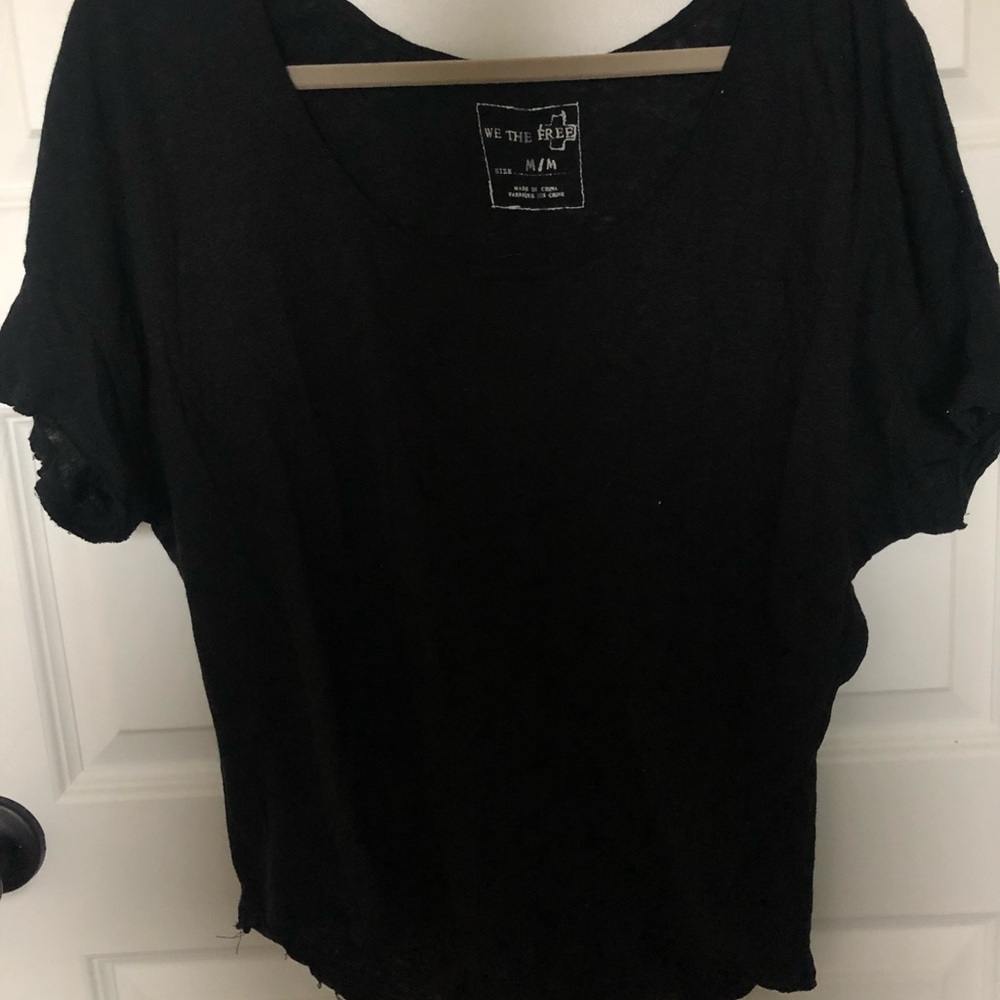 Free People Black Tee